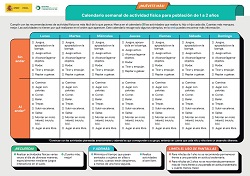 Calendario de 1 a 2 a&ntilde;os